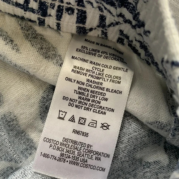 Nautica Linen Blend Large Shorts Light Hawaiian Print Pull on stretch waist - Picture 4 of 8